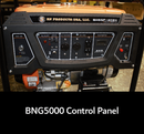 BN Products-USA, BNG5000, Gas Generator, 5000W Rated, 5500W Max, 6.6 gal Fuel Capacity, Electric Start
