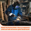 Father’s Day Deal:JKSafety Heat Resistant Welding Gloves Fireproof(FG55)