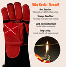 Father’s Day Deal:JKSafety Heat Resistant Welding Gloves Fireproof(FG55)
