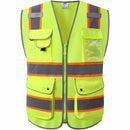 JKSafety 9 Pockets Two-Tone Hi-Vis Reflective Safety Vest (JK901)