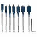 Bosch, DSB5005, Spade Bit Set, 6 pcs; 3/8 in to 1 in, High Carbon Steel, Full-cone threaded tip