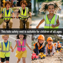JKSafety Kids Hi Vis Safety Vest with 3M Reflective Tape ANSI Certified (BK300)