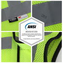 JKSafety Kids Hi Vis Safety Vest with 3M Reflective Tape ANSI Certified (BK300)