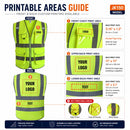 Custom Logo Hi-Vis Reflective Safety Vest with 9 Pockets and Zipper – JK150