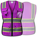 JKSafety 9 Pockets Women Mesh Two-Tone Hi-Vis Reflective Safety Vest (JK168)