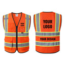 Custom Hi-Vis Safety Vest with Logo Printing – No Minimum Order | BX320