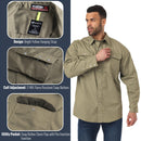 JKSafety 7oz FR Long Sleeve Shirt ARC 2 Fire Resistant Welding Shirts (JKFR100)