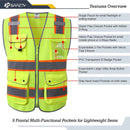 JKSafety 9 Pockets Two-Tone Hi-Vis Reflective Safety Vest (JK901)