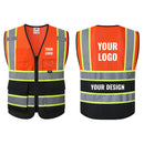 Custom Hi-Vis Safety Vest with Logo Printing – No Minimum Order | BX320