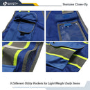 JKSafety 9 Pockets Mesh Two-Tone Hi-Vis Reflective Safety Vest, Security (JK100-SEC)