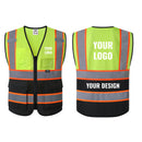 Custom Hi-Vis Safety Vest with Logo Printing – No Minimum Order | BX320
