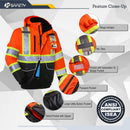 JKSafety 10 Pockets Waterproof Hi-Vis Reflective Winter Bomber Jacket (JK118)
