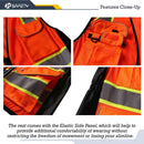 JKSafety 9 Pockets Women Mesh Two-Tone Hi-Vis Reflective Safety Vest (JK168)