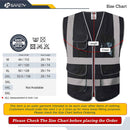 JKSafety 9 Pockets Mesh Hi-Vis Reflective Safety Vest, FAA Drone Pilot (JK210-FAA)