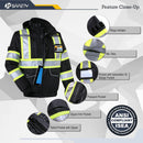 JKSafety 10 Pockets Waterproof Hi-Vis Reflective Winter Bomber Jacket (JK118)
