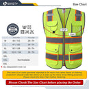 JKSafety 9 Pockets Mesh Two-Tone Hi-Vis Reflective Safety Vest, Security (JK100-SEC)