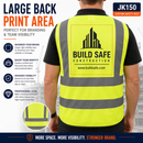Custom Logo Hi-Vis Reflective Safety Vest with 9 Pockets and Zipper – JK150