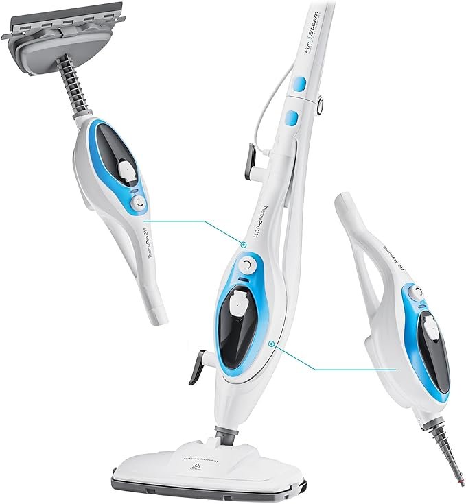 10-in-1 Steam Mop, Floor Steamer with Detachable Handheld Steam Cleaner for Tile, Hardwood Floors