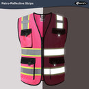 JKSafety 8 Pockets Two-Tone Mesh Hi-Vis Reflective Safety Vests (JK220)