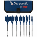 Bosch, DSB5008P, Spade Bit Set, 8 Pieces, High Carbon Steel, 3/8 in. to 1-1/4 in., Single Ended, Self Feeding