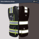 JKSafety 8 Pockets Two-Tone Mesh Hi-Vis Reflective Safety Vests (JK220)