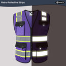 JKSafety 8 Pockets Two-Tone Mesh Hi-Vis Reflective Safety Vests (JK220)