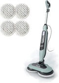 All-in-One Scrubbing and Sanitizing Hard Floor Cleaner, LED Headlights, 4 Dirt Grip Soft Scrub Pads Included, XL Water Tank, Swivel Steering, Hawaiian Grey, S8001