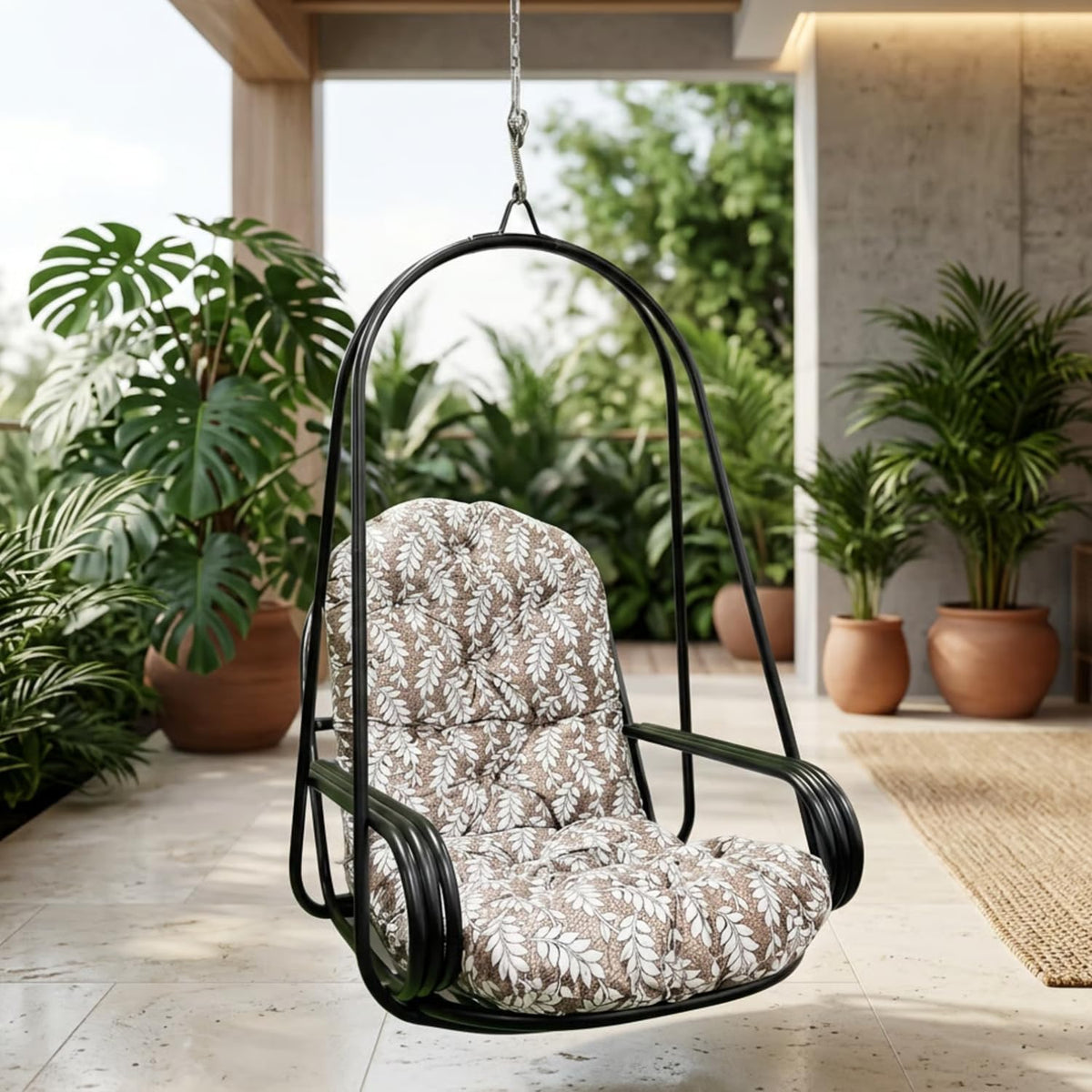 Swing Chair For Adult, Black Powder Coated Stainless Steel