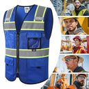 JKSafety Hi-Vis Reflective Safety Vest High Visibility Work Vest with Pockets (BX331)