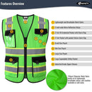 JKSafety 8 Pockets Two-Tone Mesh Hi-Vis Reflective Safety Vests (JK220)