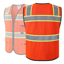 JKSafety Hi-Vis Reflective Safety Vest High Visibility Work Vest with Pockets (BX331)