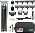 WAHL USA Stainless Steel Lithium Ion 2.0+ Slate Beard Trimmer for Men – Electric Shaver, Nose Ear Trimmer, Rechargeable All in One Men’s Grooming Kit – Model 9864