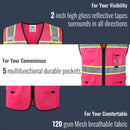 JKSafety Hi-Vis Reflective Safety Vest High Visibility Work Vest with Pockets (BX331)
