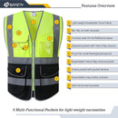 JKSafety 9 Pockets Hi-Vis Reflective Safety Vest (JK150)