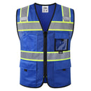 JKSafety Hi-Vis Reflective Safety Vest High Visibility Work Vest with Pockets (BX331)