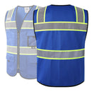 JKSafety Hi-Vis Reflective Safety Vest High Visibility Work Vest with Pockets (BX331)