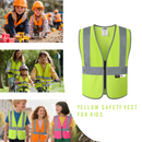 JKSafety Kids Hi Vis Safety Vest with 3M Reflective Tape ANSI Certified (BK300)