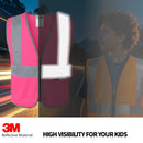 JKSafety Kids Hi Vis Safety Vest with 3M Reflective Tape ANSI Certified (BK300)