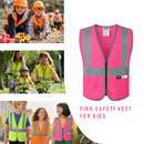 JKSafety Kids Hi Vis Safety Vest with 3M Reflective Tape ANSI Certified (BK300)