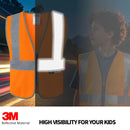 JKSafety Kids Hi Vis Safety Vest with 3M Reflective Tape ANSI Certified (BK300)