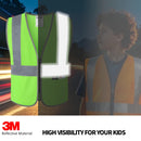 JKSafety Kids Hi Vis Safety Vest with 3M Reflective Tape ANSI Certified (BK300)