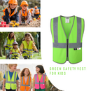 JKSafety Kids Hi Vis Safety Vest with 3M Reflective Tape ANSI Certified (BK300)