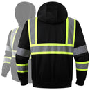 JKSafety Hi Vis Reflective Safety Hoodie Zipper Sweatshirt ANSI Certified (SS260)