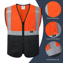 JKSafety Hi-Vis High Visibility Reflective Safety Vest with Pockets (BX310)