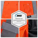 JKSafety Hi-Vis High Visibility Reflective Safety Vest with Pockets (BX310)