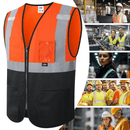 JKSafety Hi-Vis High Visibility Reflective Safety Vest with Pockets (BX310)
