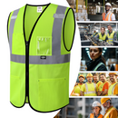 JKSafety Hi-Vis High Visibility Reflective Safety Vest with Pockets (BX310)
