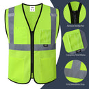 JKSafety Hi-Vis High Visibility Reflective Safety Vest with Pockets (BX310)