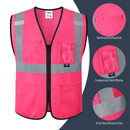 JKSafety Hi-Vis High Visibility Reflective Safety Vest with Pockets (BX310)