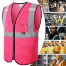 JKSafety Hi-Vis High Visibility Reflective Safety Vest with Pockets (BX310)